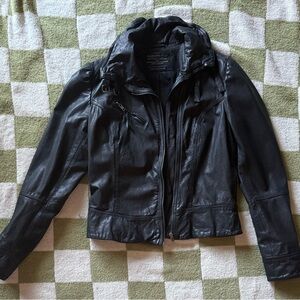 All Saints Black Leather Jacket